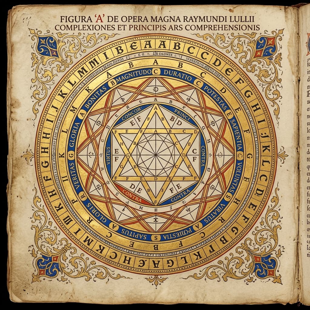 Ramon Llull Ars Magna Combinatorial Wheel
