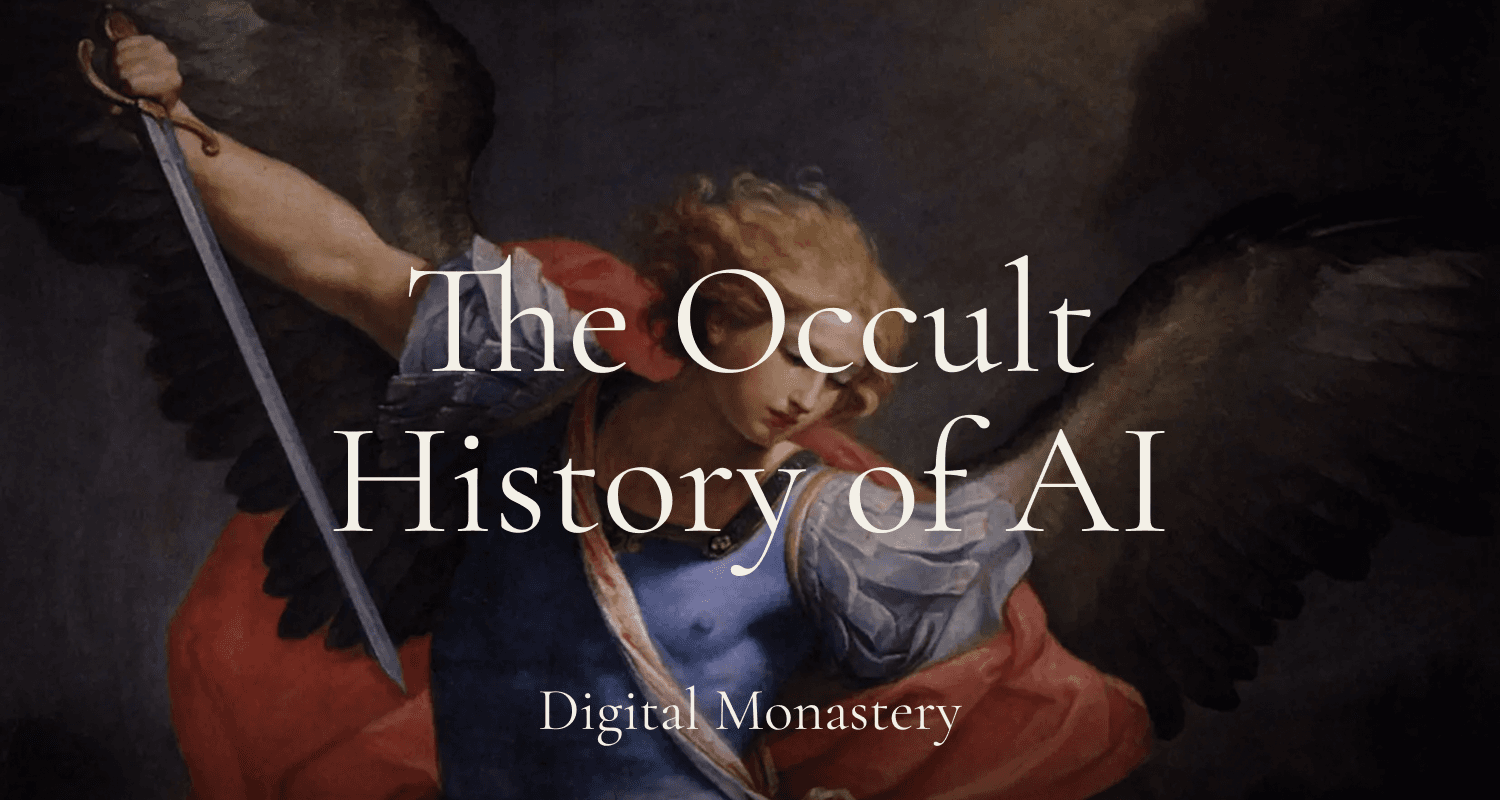 The Occult History of AI: Digital Monastery’s cover featuring Saint Michael